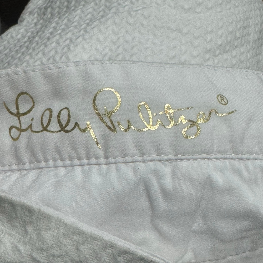 Lilly Pulitzer Buttercup Shorts White Textured Scallop Hem Size 6 Summer - Picture 7 of 10